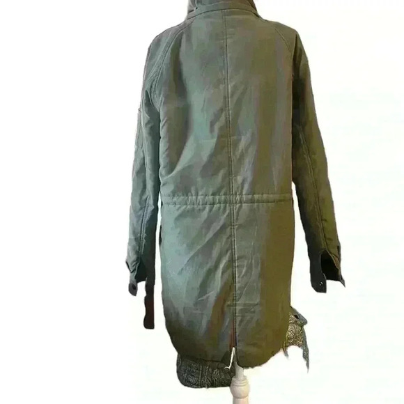 Dandy Boy Fleece lined Army Green Utility Coat Size Large - Picture 3 of 5
